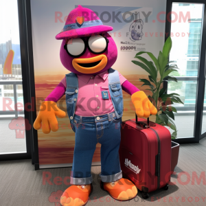 Magenta mandarin maskot...