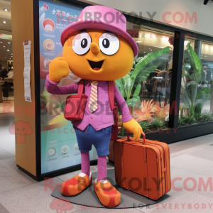 Magenta mandarynka maskot...