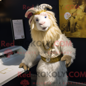 Gold Angora Goat maskot...