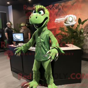 Green Deinonychus mascot...