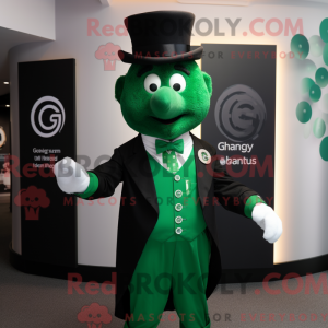 Personaggio mascotte verde...
