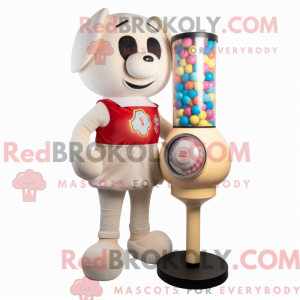 Costume de mascotte crème...