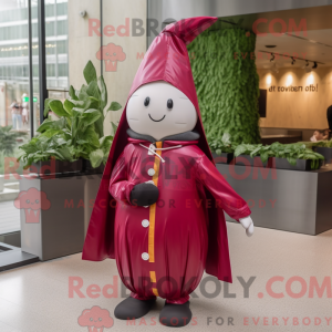 Maroon Radish mascot...
