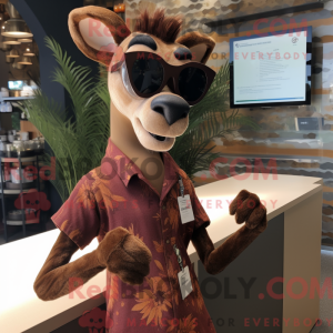 Bruin Okapi-mascottekostuum...