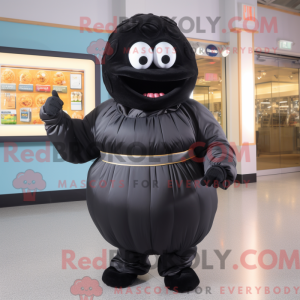 Sorte kødboller maskot...