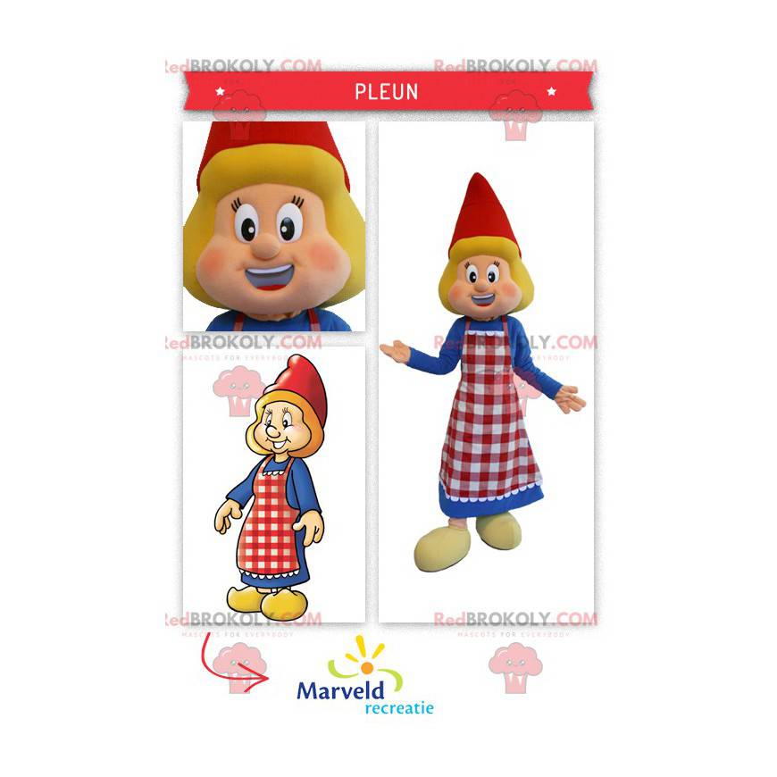 Mascotte olandese vestita in abiti tradizionali - Redbrokoly.com
