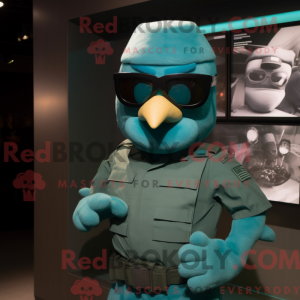 Teal Commando Maskottchen...