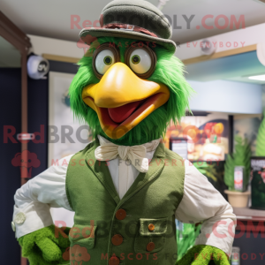 Groene haan mascottekostuum...