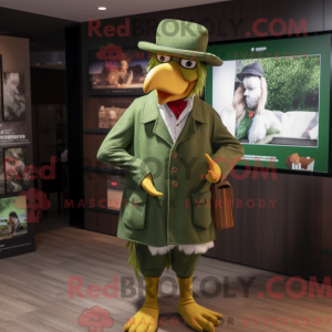Grøn hane maskot kostume...