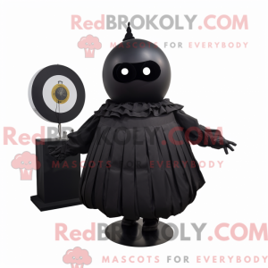 Sort Granat maskot kostume...