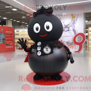 Sort Granat maskot kostume...
