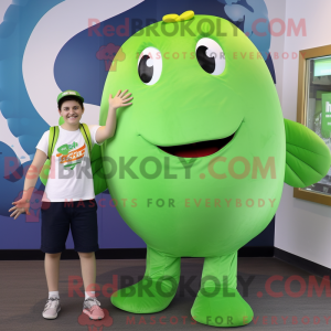 Personaggio mascotte verde...