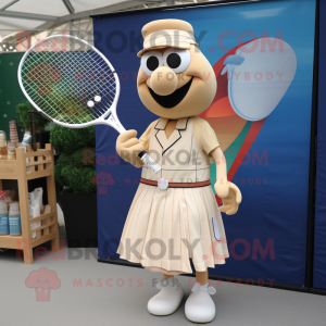 Tan Tennisketcher maskot...