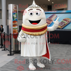 White Hamburger mascot...