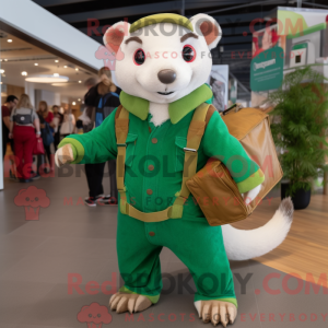 Groene fret mascottekostuum...
