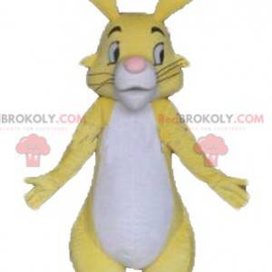 Beautiful yellow white and pink rabbit mascot - Redbrokoly.com