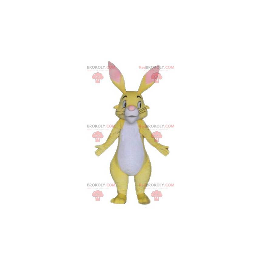 Lindo mascote coelho amarelo branco e rosa - Redbrokoly.com