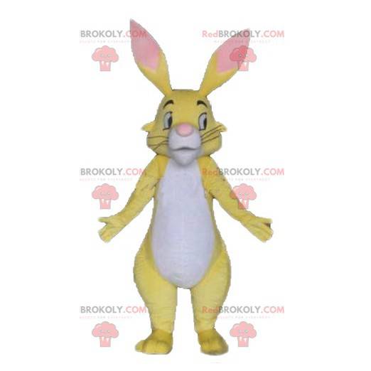 Lindo mascote coelho amarelo branco e rosa - Redbrokoly.com