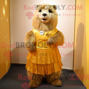 Guld murmeldyr maskot...