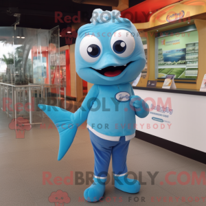 Sky Blue Salmon mascot...