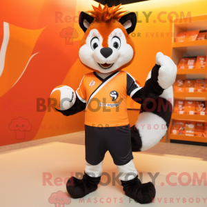 Orange Skunk maskot kostume...