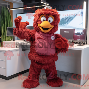 Maroon Fried Chicken mascot...