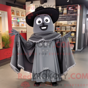 Grå Nachos-maskotdraktfigur...