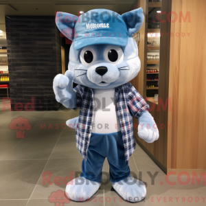 Maskottchenkostüm Blue Cat...