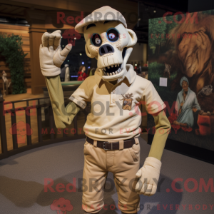 Tan Undead maskot kostume...