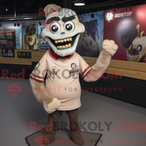 Tan Undead maskotdraktfigur...