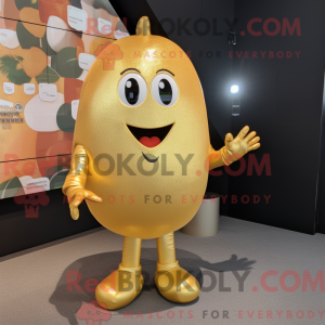 Gold Squash maskot kostyme...