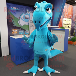 Cyan Pterodactyl mascotte...