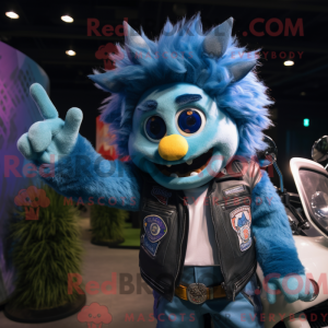 Blue Nachos mascot costume...