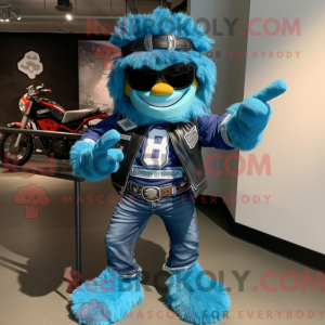 Blå Nachos maskot kostume...