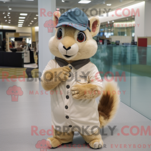 Beige egern maskot kostume...