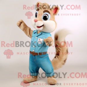 Beige egern maskot kostume...