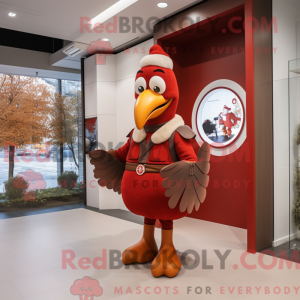 Rød Tyrkia maskot drakt...