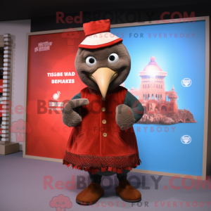Red Turkey mascot costume...