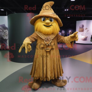 Gouden heks mascottekostuum...