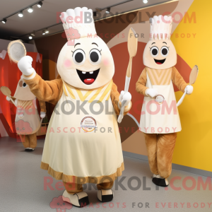 Cream Knife Thrower maskot...