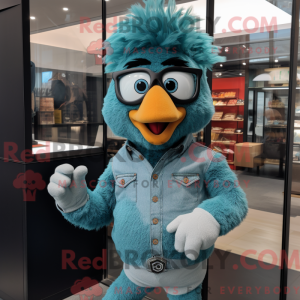 Teal Fried Chicken mascot...