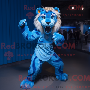 Máscara de tigre azul...