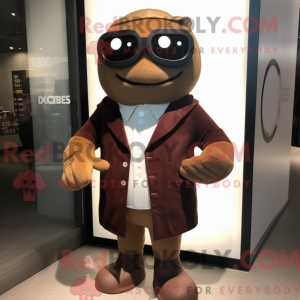 Brown Superhero mascot...