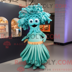 Teal Fried Calamari mascot...