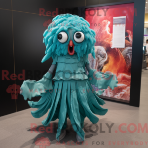 Teal Fried Calamari maskot...