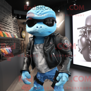 Sky Blue Turtle mascot...