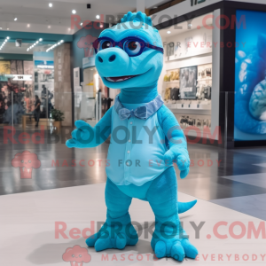 Personaggio mascotte ciano...