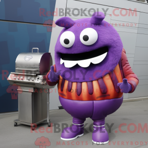 Purple Bbq Ribs mascot...