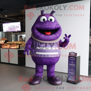 Postava maskota Purple Bbq...