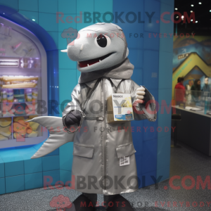 Sølv Barracuda maskot...